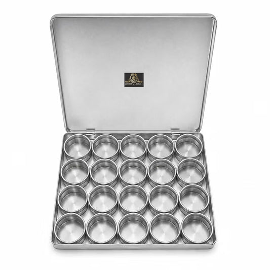 Johnson Tools Multi Utility 20 Removable Round Small Aluminum Containers or Storage Box Organizer