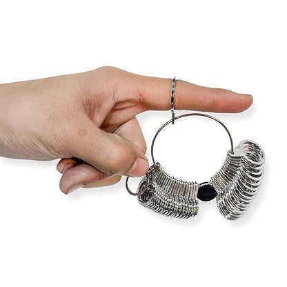 Johnson Tools Made of Brass Handy Ring Finger Sizer for Measuring Unisex Finger Sizes (no 1 to 36) Silver