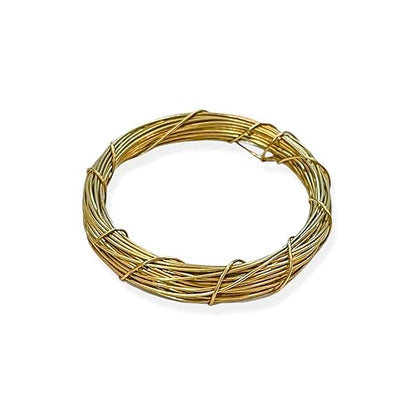 Johnson Tools 23 Gauge (0.610 mm) Pure Brass Wire (9gms) For Jewellery Making, Repairing, Artistic Works