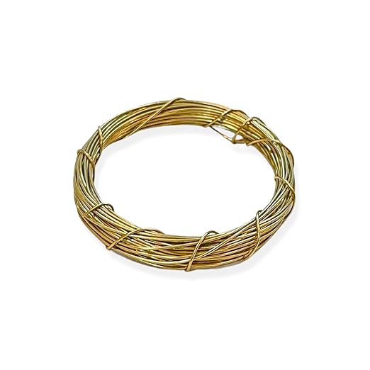 Johnson Tools 23 Gauge (0.610 mm) Pure Brass Wire (9gms) For Jewellery Making, Repairing, Artistic Works