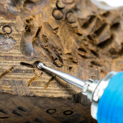 Johnson Tools German Round Solitaire Burs for Gold and Silver Jewellery Making Works (Pack of 6, 0.8mm to 2.3mm)