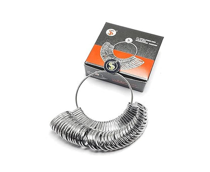 Johnson Tools Made of Brass Handy Ring Finger Sizer for Measuring Unisex Finger Sizes (no 1 to 36) Silver