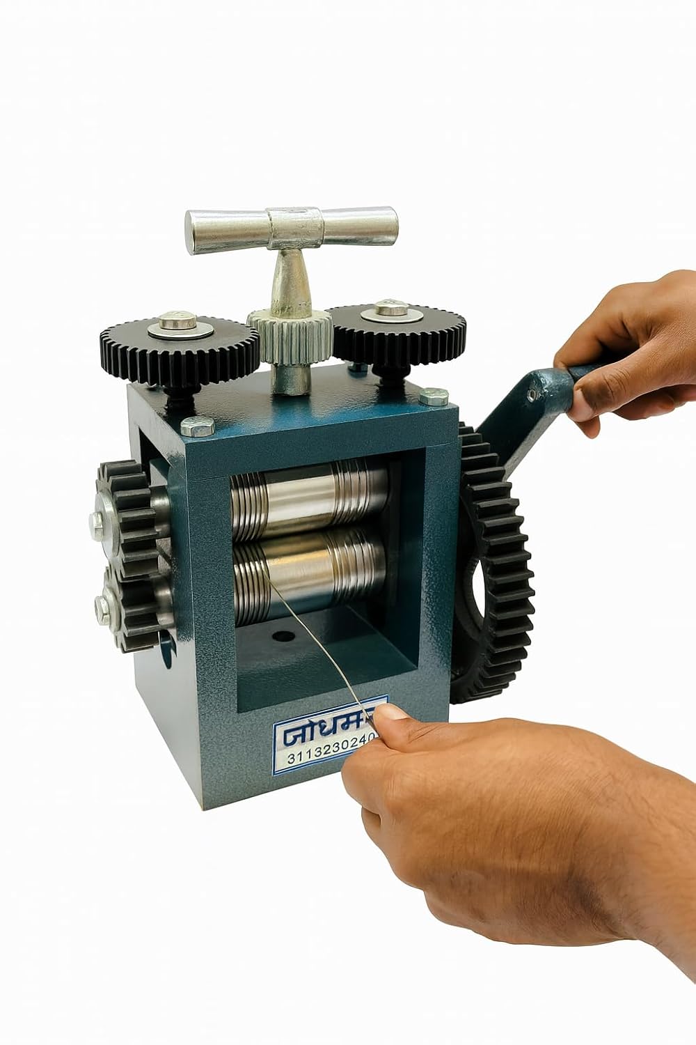 Johnson Tools 3.5 Inches Rolling Mill or Tar Patti Machine Tool for Gold Wire and Sheet Thining or Jewellery Making (Handle Included)