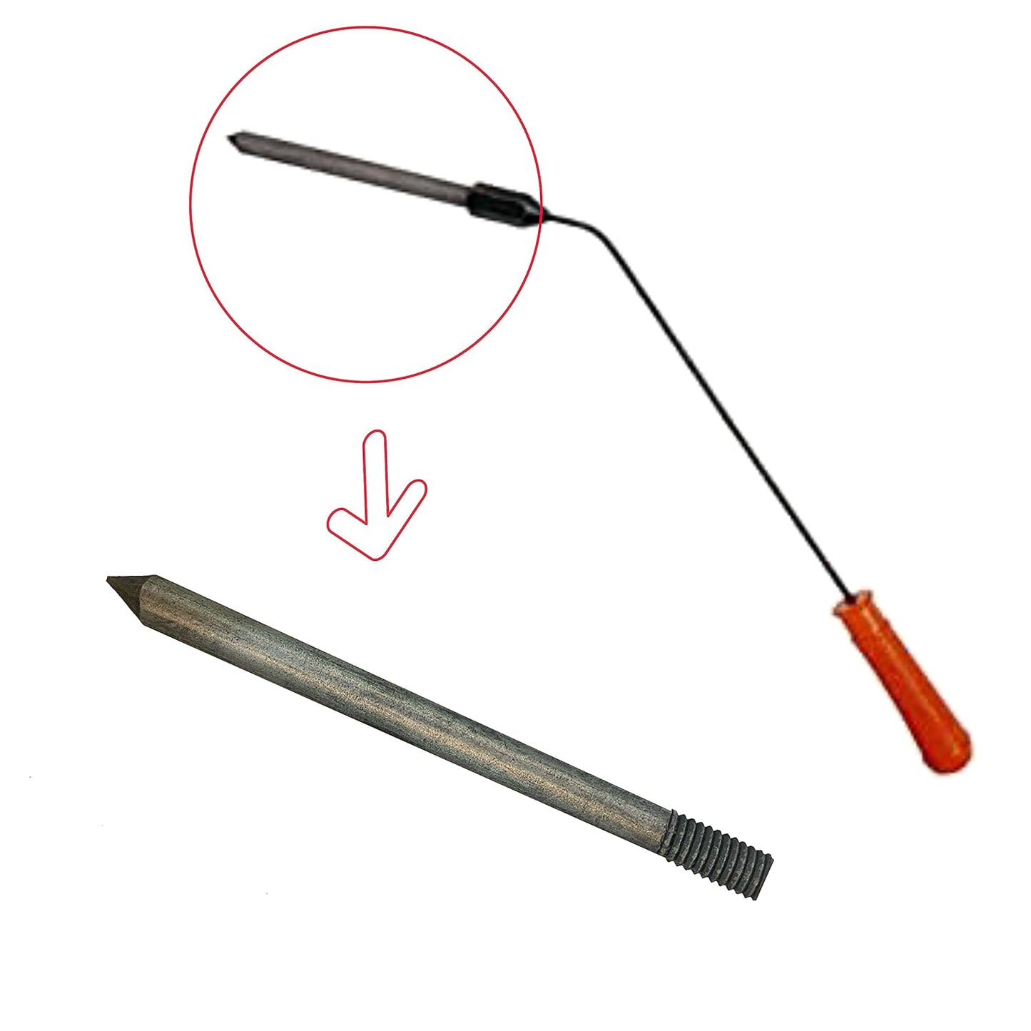 JOHNSON TOOLS Graphite Electrode Cylinder Rod for Electric Melting Furnace (Size - 6 inches)