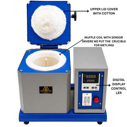 Johnson Tools Technology Melting Furnace For Gold and Silver Jewellery/Other Metal with MCB With Capacity of 2 kg