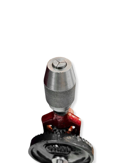 Johnson Tools Nahal 1/4'' Hand Drill Machine with Wooden Handle (Color - Red, Size - 6mm)