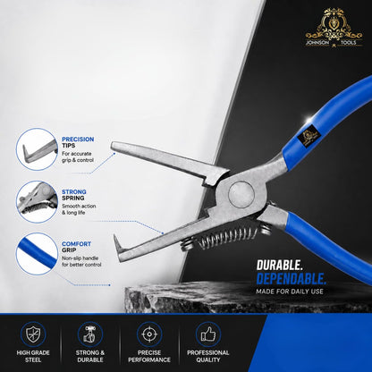 Johnson Tools Punch Hole Bend Nose Spike Mouth Plier for Jewellery Watch Band Leather Hole Making Repair Plier