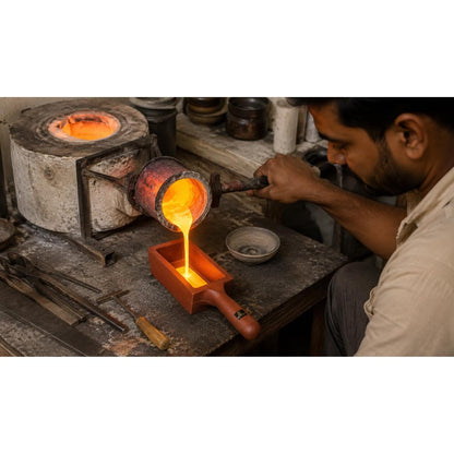 Johnson Tools Metal Ingot Mold 4no for Gold, Silver Casting, Melting, Refining Works (3.5 to 5kg Capacity)