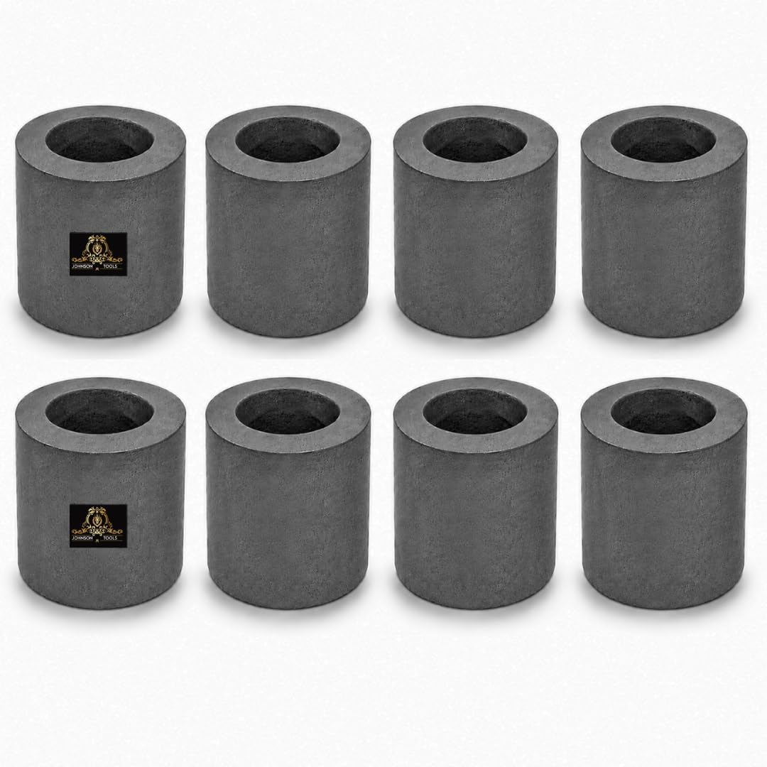 Johnson Tools 30x30mm Carbon Crucible for Casting, Melting, Refining Gold, Silver, Copper, Aluminium, Brass