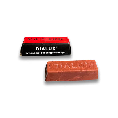 Johnson Tools Dialux Red High Polishing Rouge Bar Used on Gold, Silver, Brass for High Mirror Finish Polishing on Jewellery Making and Repair, Watchmaking, Model Making, Hobby Crafts