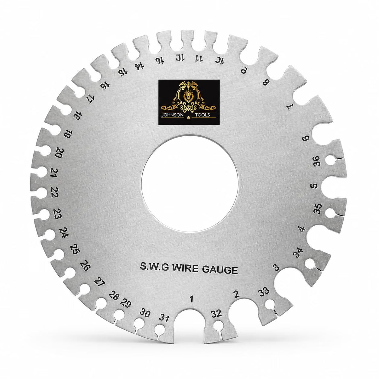 Johnson Tools Kristeel Precision S.W.G. Measuring Wire Gauge Round (Silver)