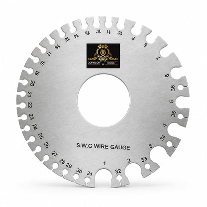 Johnson Tools Kristeel Precision S.W.G. Measuring Wire Gauge Round (Silver)
