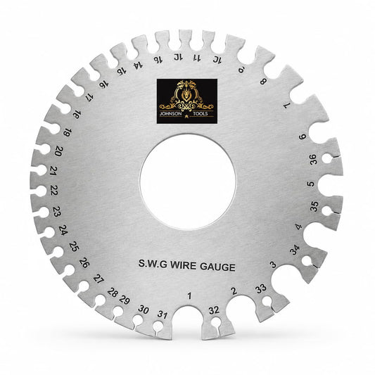 Johnson Tools Kristeel Precision S.W.G. Measuring Wire Gauge Round (Silver)