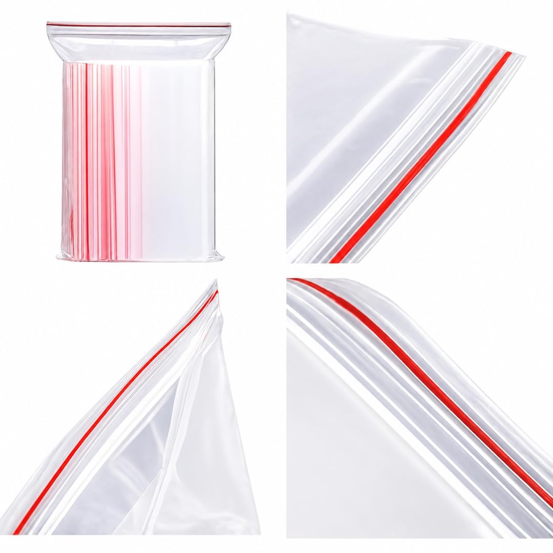 Johnson Tools Nifty 51+ Micron Transparent Zip Lock Bags 3x4 Inch Pack of 300 Reusable Plastic Storage Pouches for Beads Jewellery Parts and Small Items