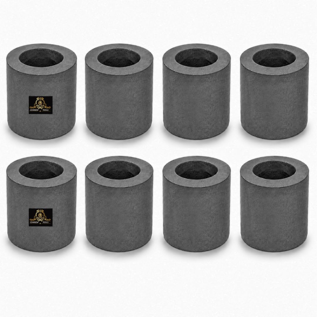 Johnson Tools 40x40mm Carbon Crucible for Casting, Melting, Refining Gold, Silver, Copper, Aluminium, Brass