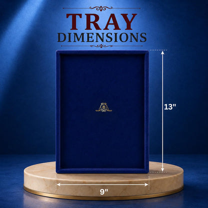 Johnson Tools Neavy Blue Jewellery Display Organizer Tray/Beading Tray (pack of 2) for Gold and Silver Jewelry Display (Blue)