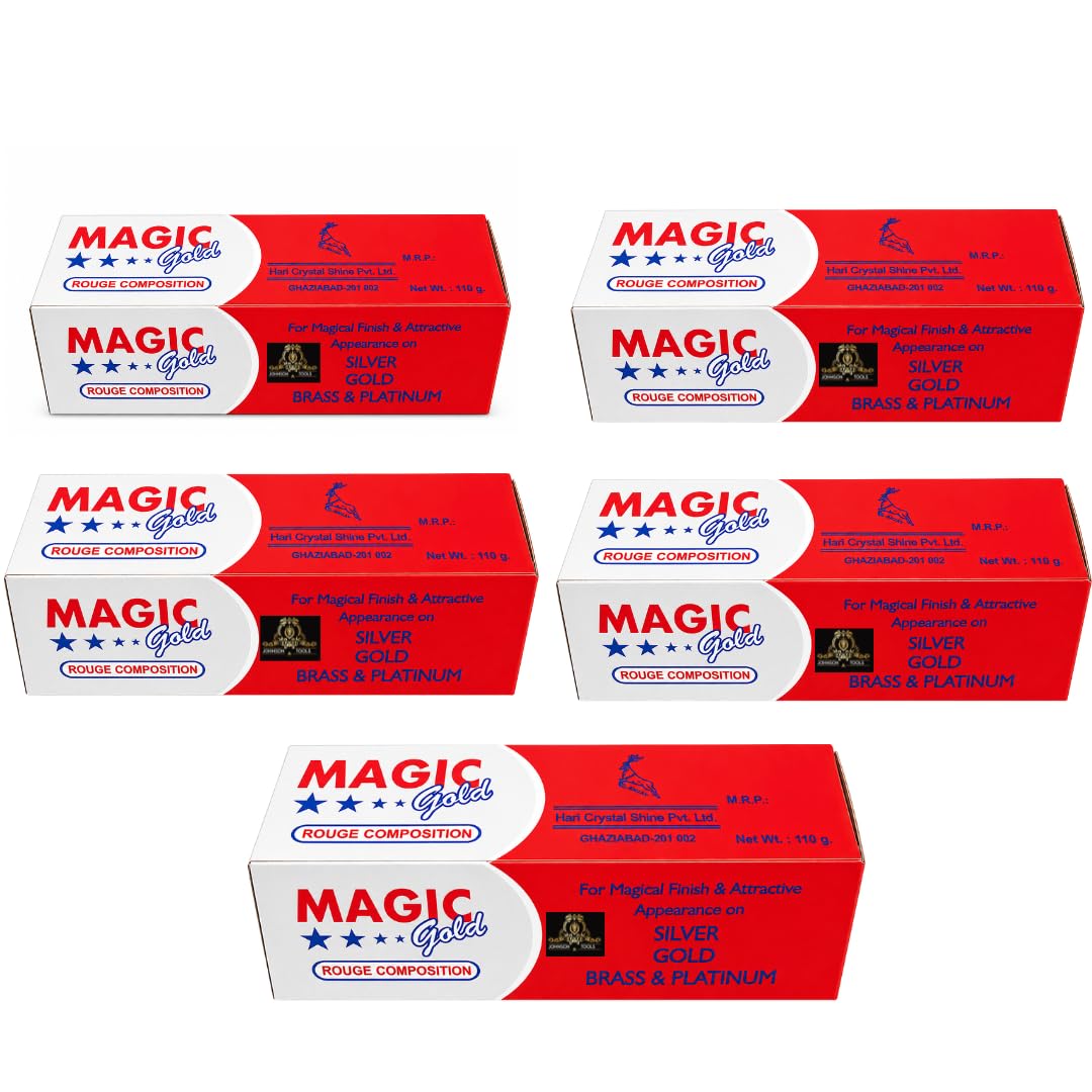 Johnson Tools Metal Polishing Compound Rouge Bar for Polishing, Finishing on Brass, Silver, Gold, Platinum (Size - Small)