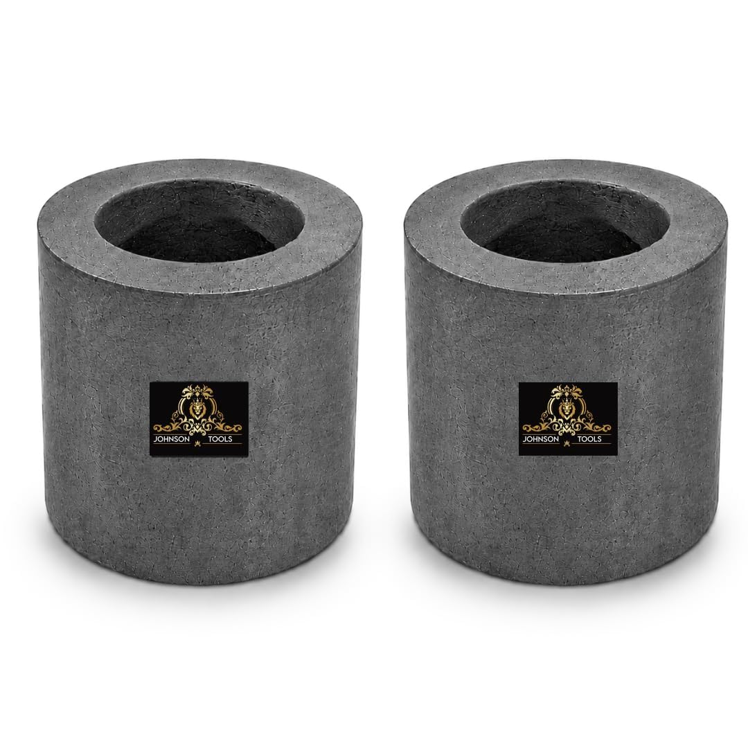Johnson Tools 30x30mm Carbon Crucible for Casting, Melting, Refining Gold, Silver, Copper, Aluminium, Brass