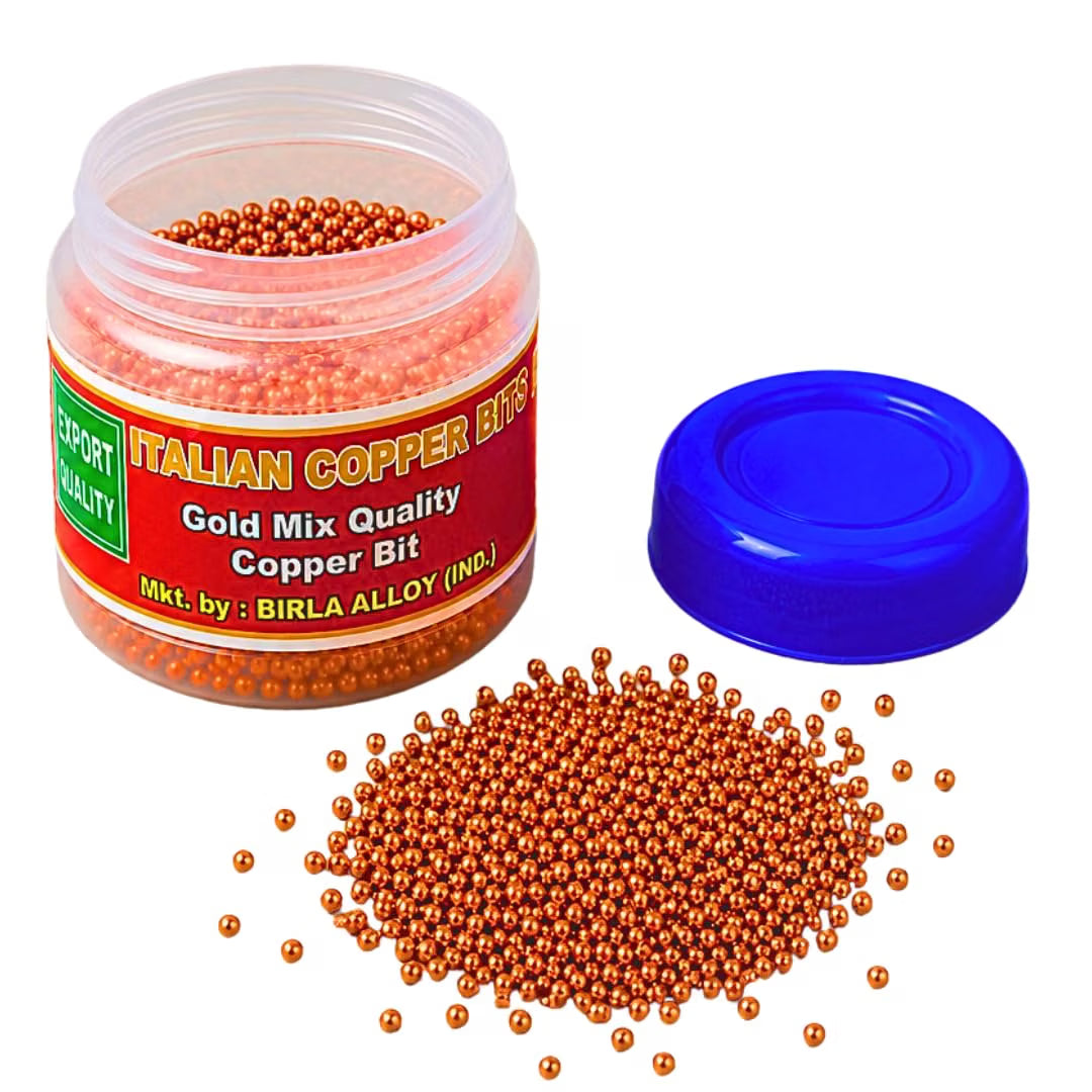 Johnson Tools Imported Gold Mix Quality Shiny Pure Round Italian Copper Small balls/bolls (250gms)