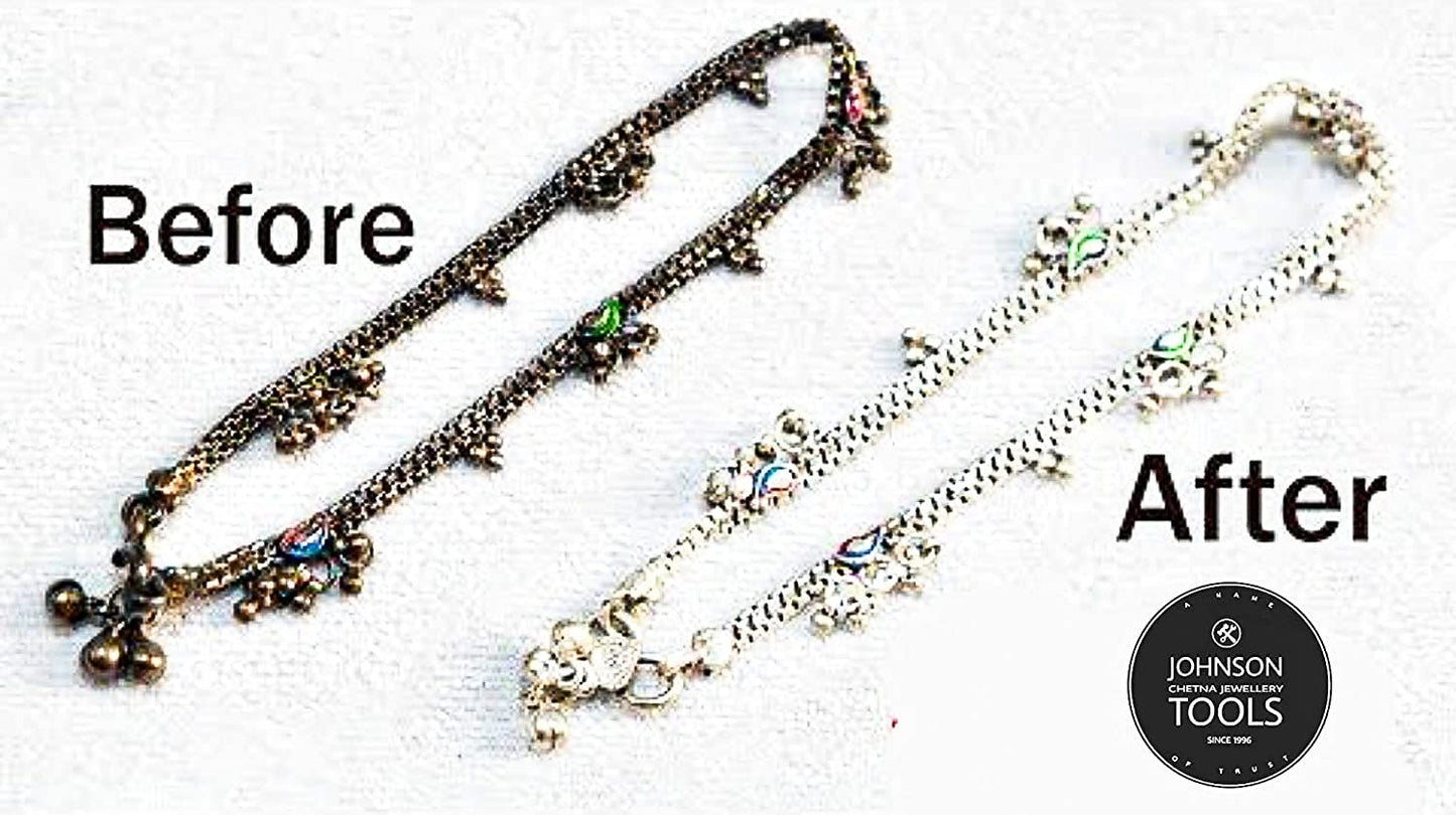 Johnson Tools Silver Tarnish Remover (Silver Cleaner) for Silver Jewelry Cleaning/Polishing (250ML)