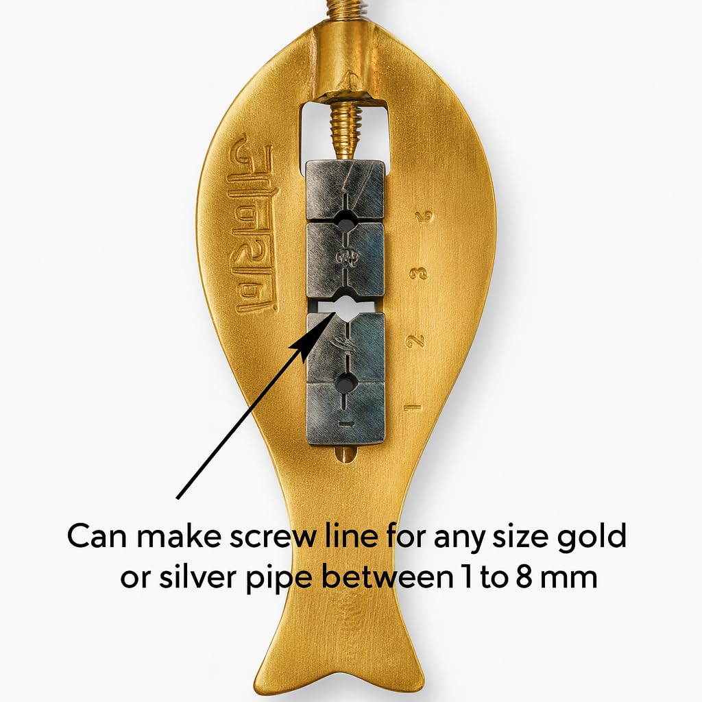 Johnson Tools Special Macchi Micro Tap and Die Plate (1.0‑1.4 mm, 3Holes) Thread Maker for Gold, Silver Jewellery wires and Pipes