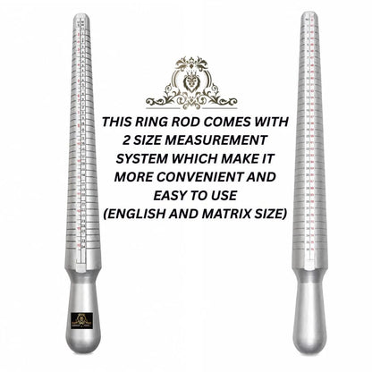 Johnson Tools Ring Sizer Stainless Steel 36PCS & Aluminum Ring Stick Set US Size:1-15 Combo
