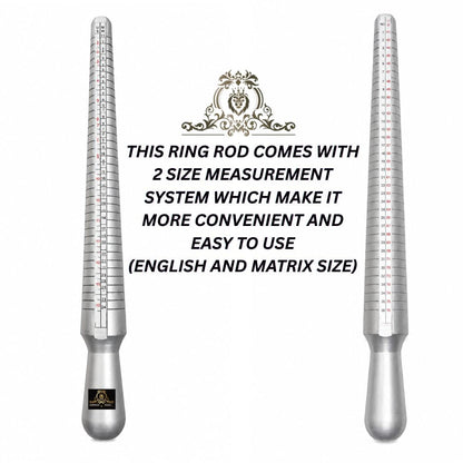 Johnson Tools Ring Sizer Stick/Ring Rod For Measuring Ring Sizes (No1 To 36 Pieces) (Aluminum)