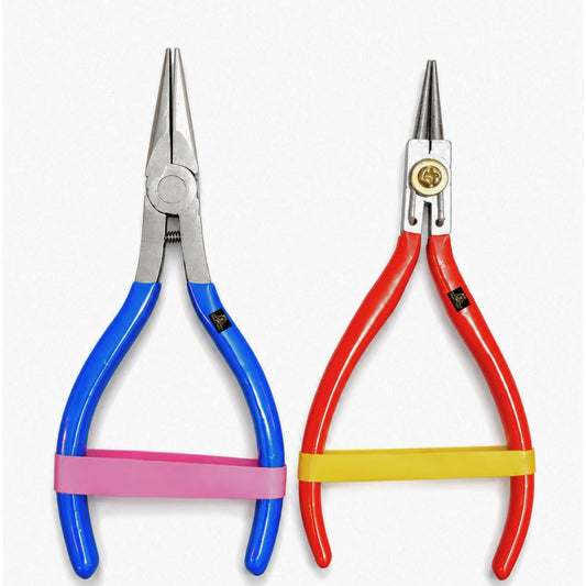 Johnson Tools Mini Super Long/Round Nose Bending Plier for Jewelry Making/Repairing (5"), Multi