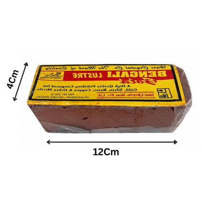 Johnson Tools Metal Polishing Bengali Compound Lustre Bar for Polishing Cleaning Abrasive Finishing Stropping Buffing on Copper, Brass, Silver, Gold, Platinum