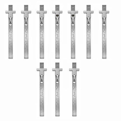 Johnson Tools Stainless Clip Ruler with Detachable Clip For Depth Gauge Metric and English Measurement Works, Size - 6" or 150mm