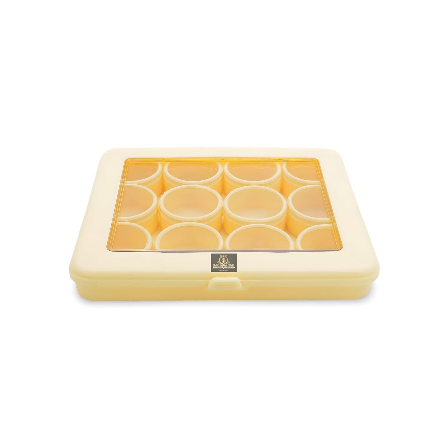 Johnson Tools 12‑in‑1 Clear Plastic Organizer Box – Plastic n Glass Case for Gems, Stones, Jewelry, Clips