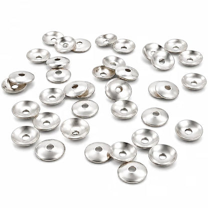 Johnson Tools Flat Metal Ear Back Stoppers Push Buttons Findings Stud Earring Plugs for Gold and Silver Earrings