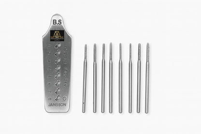 Johnson Tools Micro Tap and Die Plate (1.0‑1.8 mm, 8 Holes) Buff‑Polished Steel Thread Maker for Gold, Silver Jewellery wires and Pipes