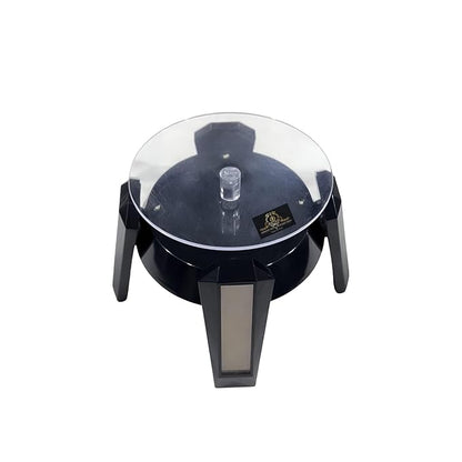 Johnson Tools Solar Powered Rotating Jewellery Ring Bracelet Mobile Phone Watch Display Stand Long Leg Model with LED lights Rotetor (Also Work with Battery)
