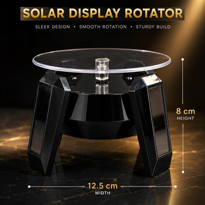 Johnson Tools Solar Powered Rotating Jewellery Ring Bracelet Mobile Phone Watch Display Stand Long Leg Model with LED lights Rotetor (Also Work with Battery)