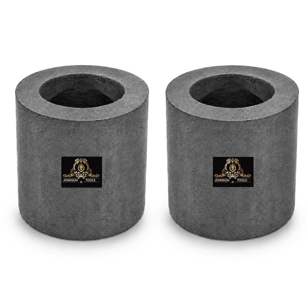 Johnson Tools 40x40mm Carbon Crucible for Casting, Melting, Refining Gold, Silver, Copper, Aluminium, Brass