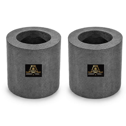 Johnson Tools 40x40mm Carbon Crucible for Casting, Melting, Refining Gold, Silver, Copper, Aluminium, Brass