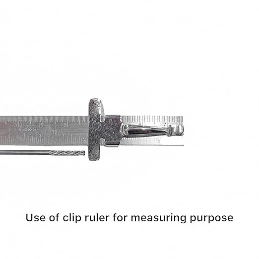 Johnson Tools Kristeel Stainless Steel Ruler with Detachable Iron Clip For Depth Gauge Metric and English Measurement Works (Size 6 Inch/150mm)