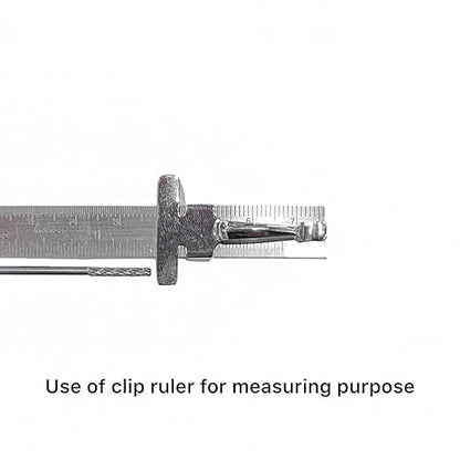 Johnson Tools Kristeel Stainless Steel Ruler with Detachable Iron Clip For Depth Gauge Metric and English Measurement Works (Size 6 Inch/150mm)