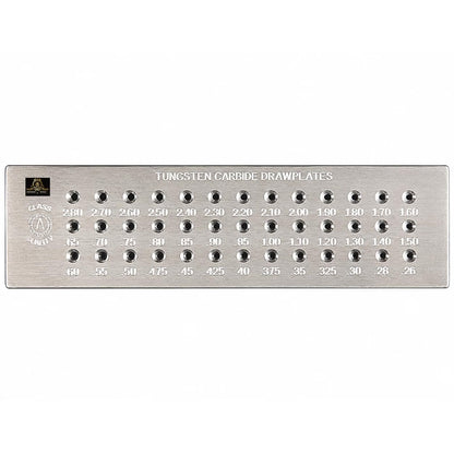 Johnson Tools Tungsten Carbide Wire Drawplate 39 Holes 0.26-2.80mm for Jewelry Making Round Tungsten Carbide Fineness Dies Set, Gold Implement