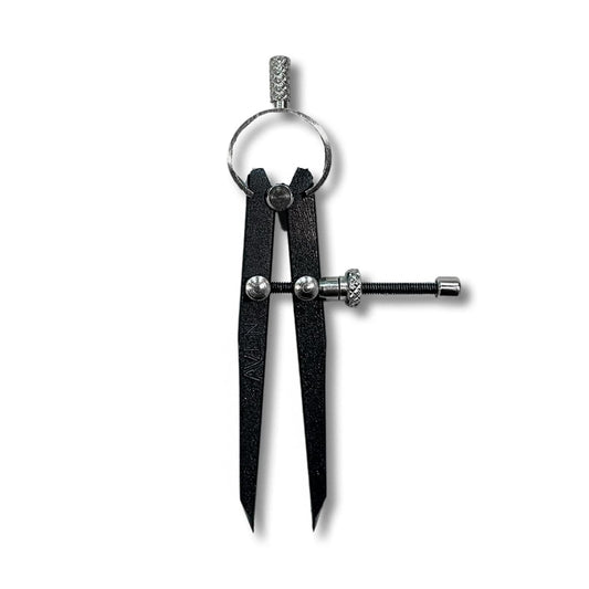 Johnson Tools Aven Spring Adjustable Compass Divider 4" Fine Point Black Powder Coated Precision Measuring for Jewellery Marking, Scribing, Craftsman, Architect, Artist, Carpenter, Model Making