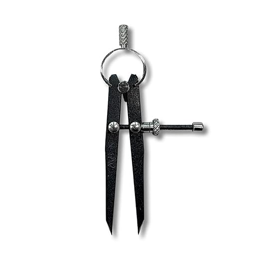 Johnson Tools Set of 3 Spring Adjustable Compass Divider 4" Fine Point Black Powder Coated Precision Measuring for Jewellery Marking, Scribing, Craftsman, Architect, Artist, Carpenter, Model Making