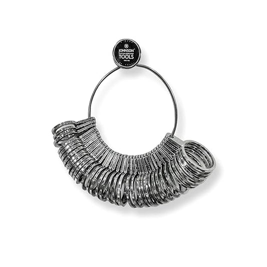 Johnson Tools Made of Brass Handy Ring Finger Sizer for Measuring Unisex Finger Sizes (no 1 to 36) Silver