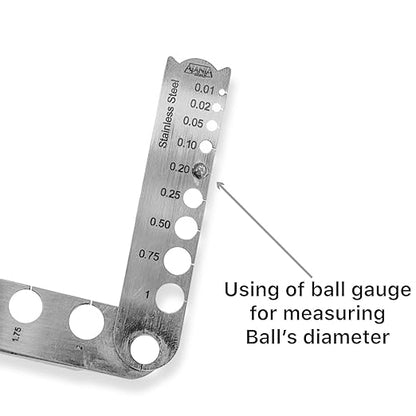 Johnson Tools Ajanta Stainless Steel Ball Gauge Can Measure From 0.01 to 6mm For Goldsmiths and industrial Works