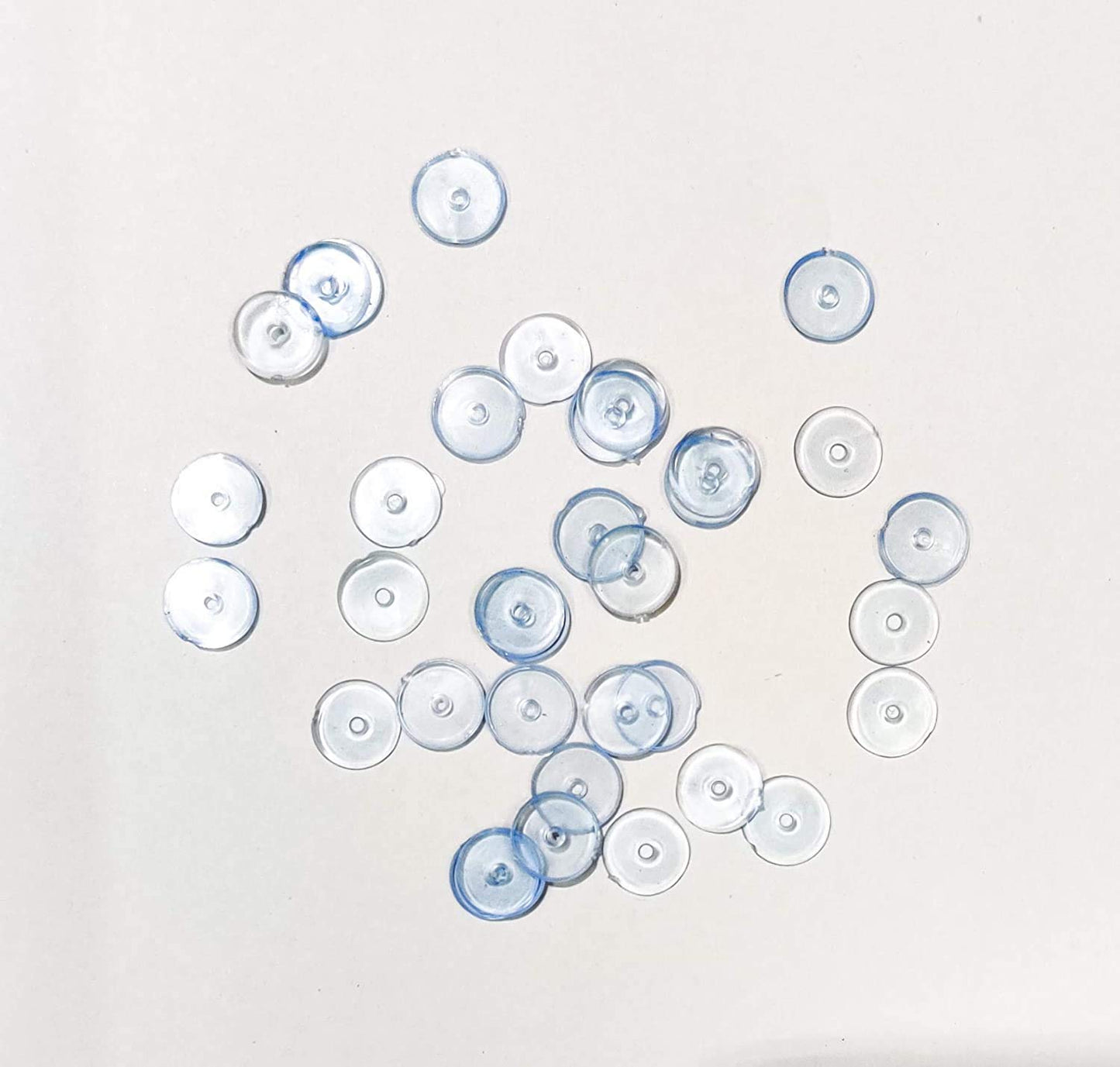 Johnson Tools Flat Bluish Silicone Ear Back Stoppers for Gold and Silver Ear rings (200pc)