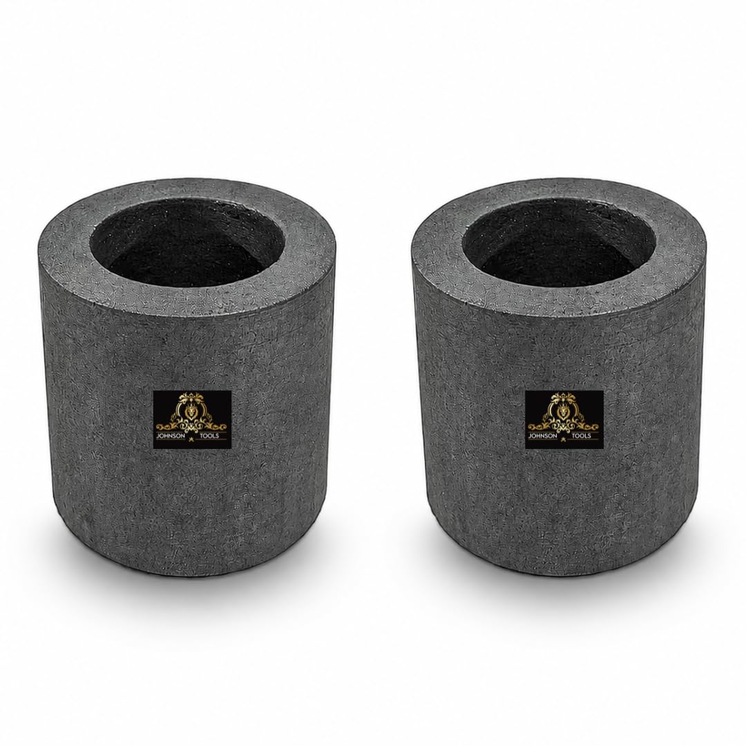 Johnson Tools 50x50mm Carbon Crucible for Casting, Melting, Refining Gold, Silver, Copper, Aluminium, Brass