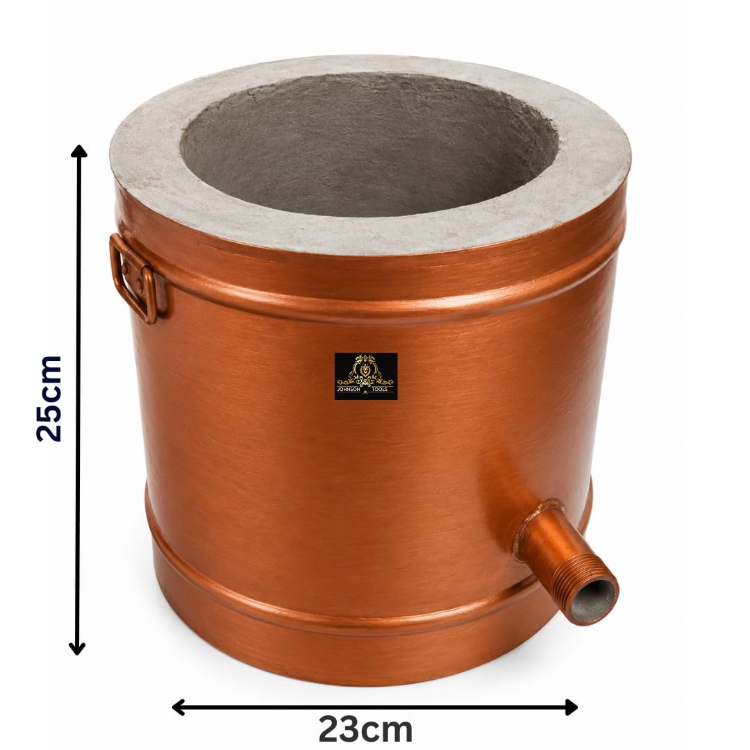 Johnson Tools (5.5 to 7Kg) Capacity Gas Melting Furnace/Desi Bhatti For Melting Silver, Brass, Aluminum (Crucible Not Included)