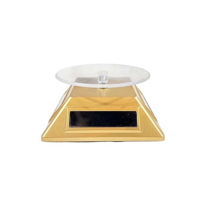 Johnson Tools Solar Powered Rotating Jewellery Ring Bracelet Mobile Phone Watch Display Stand Short Model (Also Work with Battery)