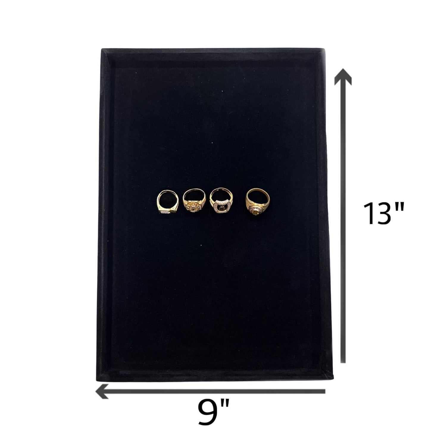 Johnson Tools Black Jewellery Display Organizer Tray/Beading Tray (pack of 2) for Gold and Silver Jewelry Display
