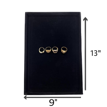 Johnson Tools Black Jewellery Display Organizer Tray/Beading Tray (pack of 2) for Gold and Silver Jewelry Display